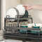 DoubleTier Extendable Dish Drainer For Kitchen Worktops LargeCapacity Utensil Rack And Draining Boa 3