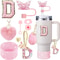 Cup Accessory Set For Stanley Butterfly Straw Cover Cap Silicone Boot Charm Initials Sticker Spill 8