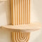 Style Wooden Wall Shelves Geometric Wall Mounted Shelves Modern Home Decor Natural Wood Finish Plan 4