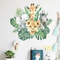 Cartoon Cute Smiling Face Wall Sticker Lion Giraffe Elephant Leaf Rainbow Decor For Kids Room Bedro 7