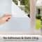 Window Privacy Film, Matte White Static Cling, Frosted Glass Window Film for Bathroom, Heat Blocking Non Adhesive