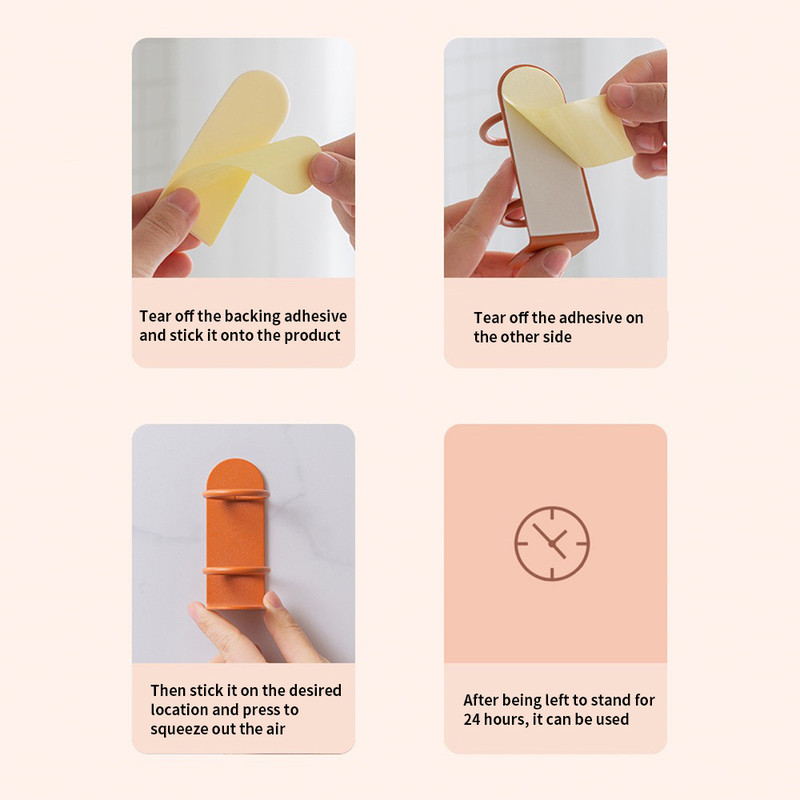 Multi Functional Toothbrush Holder Metal Material Bathroom Organiser No Drilling Wall Mounted Toile 3