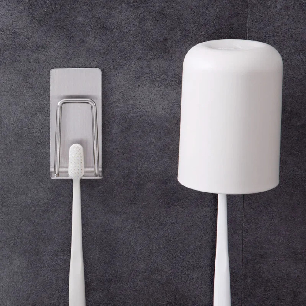 Stainless Steel Toothbrush Holder Bathroom Accessories Set Wall Mount Tooth Brush Storage Rack Shav