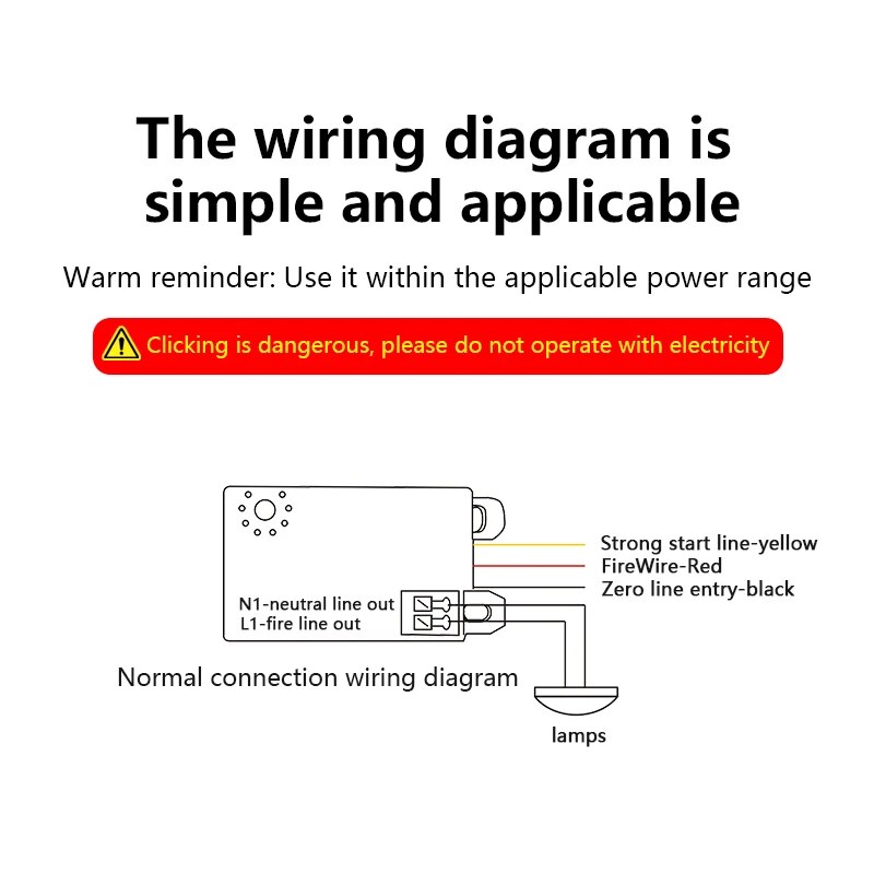 Infrared Body Motion Sensor Switch Auto LED Lamp Control Smart Home Lighting Adjustable Delay Timer 3