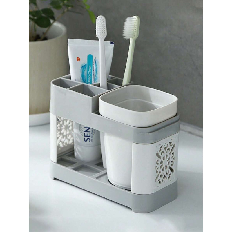 Toothbrush Holder With Gargle Cups Set Creative Couple Home Bathroom Toothbrush Rack Cup Holder Mod 0