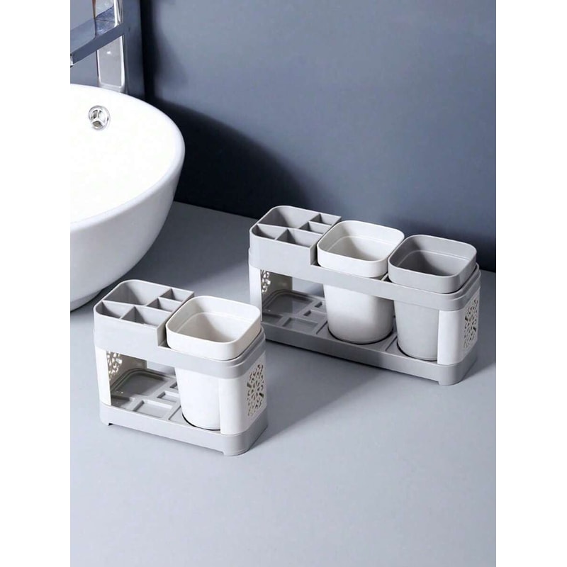 Toothbrush Holder With Gargle Cups Set Creative Couple Home Bathroom Toothbrush Rack Cup Holder Mod 1