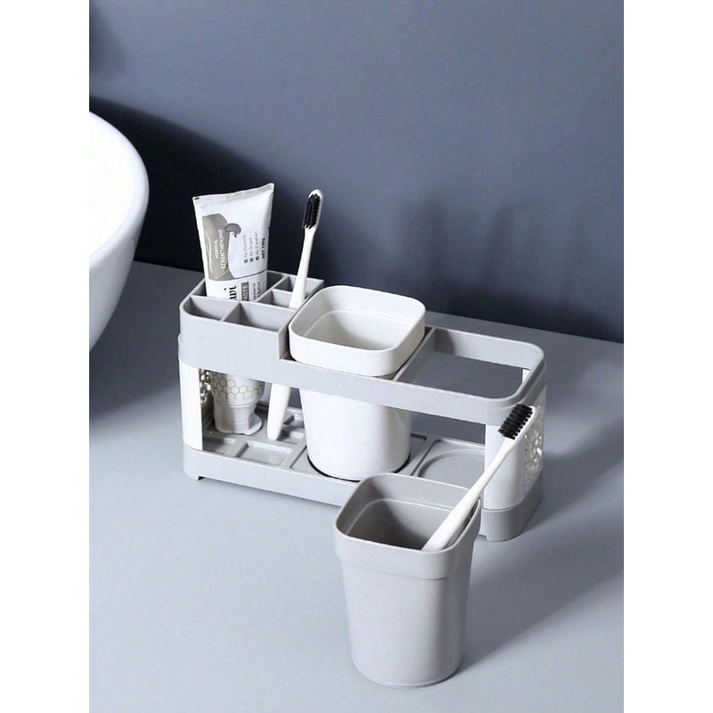 Toothbrush Holder With Gargle Cups Set Creative Couple Home Bathroom Toothbrush Rack Cup Holder Mod 4