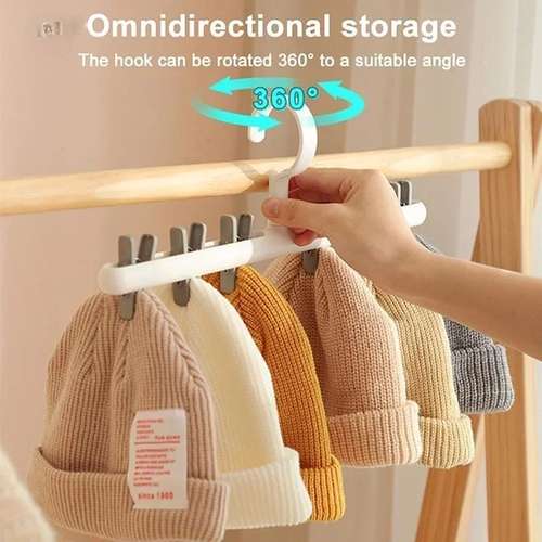 Multi-functional Closet Tools Supply Organizer Rack for Hats, Socks, Caps, and Scarves - Household Clips & Hanger