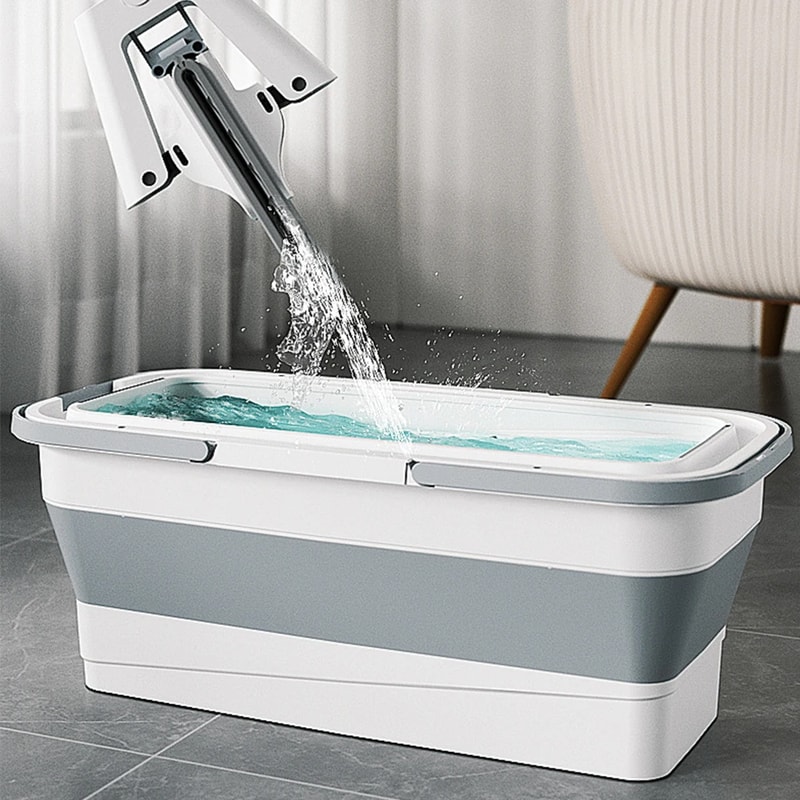 Foldable Mop Bucket Large Rectangular Laundry Barrel SpaceSaving Reusable Household Cleaning Basin 3