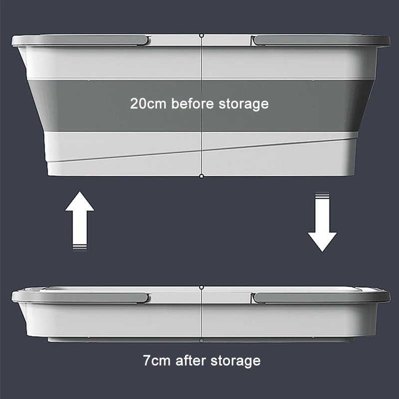 Foldable Mop Bucket Large Rectangular Laundry Barrel SpaceSaving Reusable Household Cleaning Basin 5
