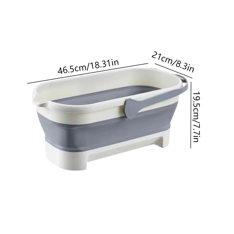 Foldable Mop Bucket Large Rectangular Laundry Barrel SpaceSaving Reusable Household Cleaning Basin 9