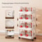 Mobile Bathroom Storage Trolley Rack Multifunctional Household Kitchen Bathroom Organizer Cart Wit