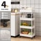 Mobile Bathroom Storage Trolley Rack Multifunctional Household Kitchen Bathroom Organizer Cart Wit