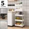 Mobile Bathroom Storage Trolley Rack Multifunctional Household Kitchen Bathroom Organizer Cart Wit