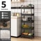 Mobile Bathroom Storage Trolley Rack Multifunctional Household Kitchen Bathroom Organizer Cart Wit