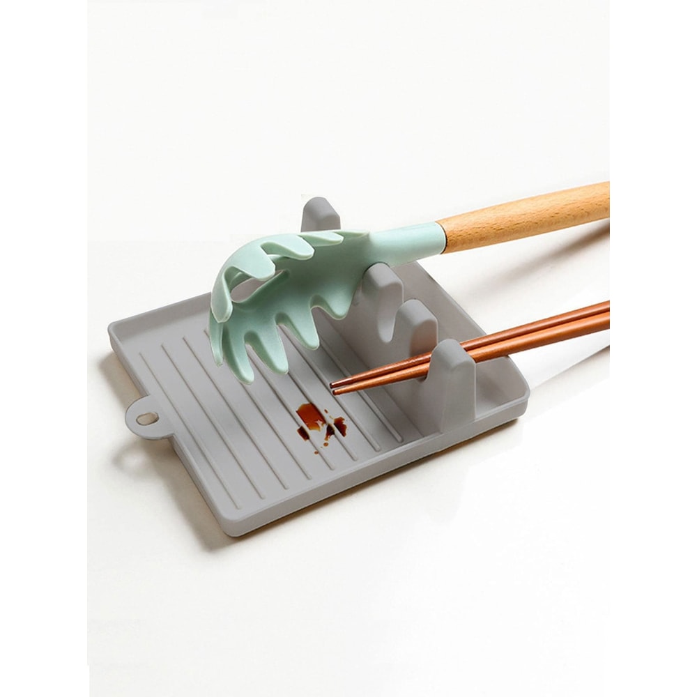 Kitchen Spatula Rack Soup Spoon Mat Chopsticks Rack Household Counter Top Organizer 1