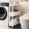 Movable Gap Storage Rack Narrow Household Floor Standing Cart For Kitchen Living Room 1