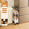 Movable Gap Storage Rack Narrow Household Floor Standing Cart For Kitchen Living Room 8