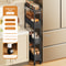 Movable Gap Storage Rack Narrow Household Floor Standing Cart For Kitchen Living Room 11