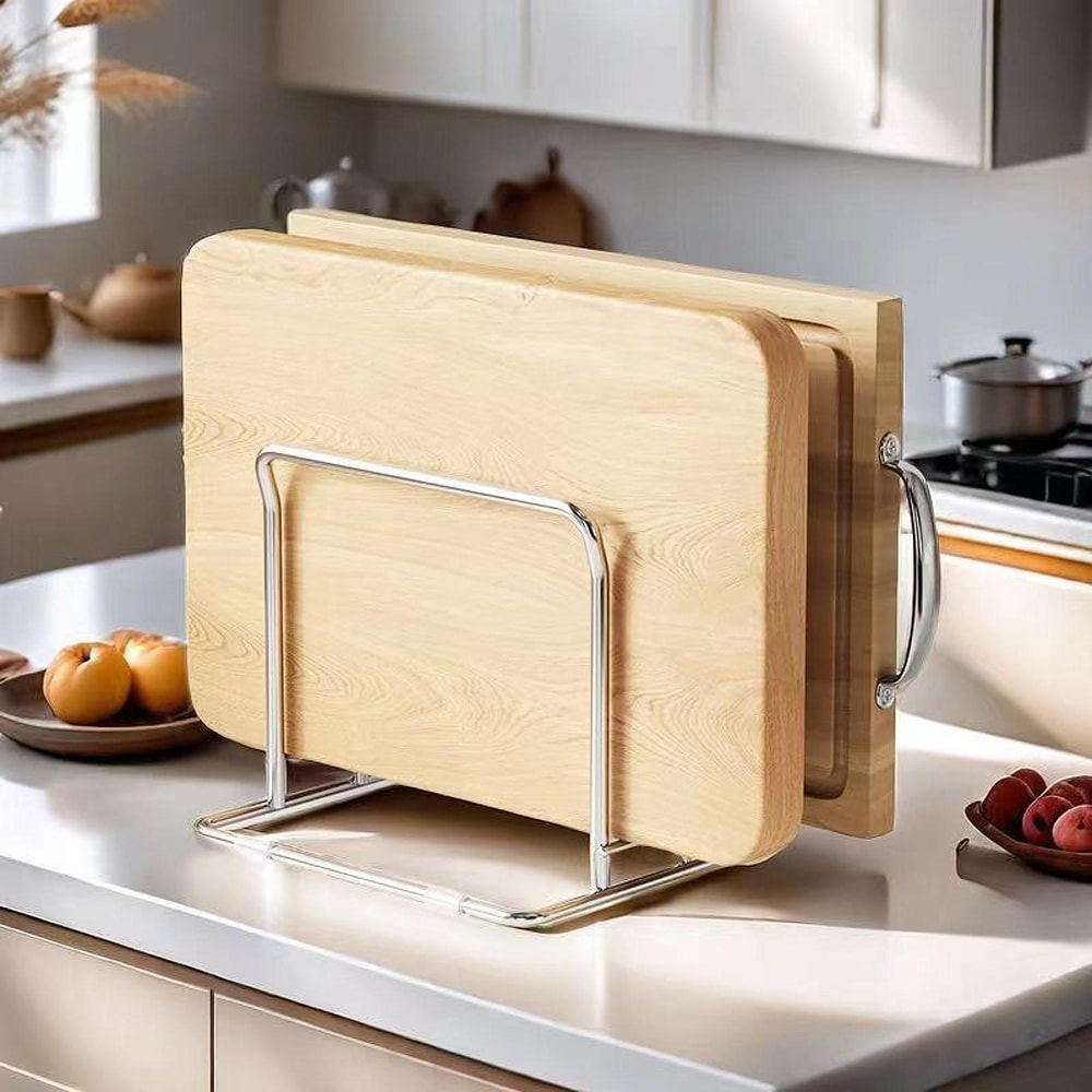 Stainless Steel Pot Lid Storage Rack Multifunction Cutting Board Kitchen Placement Rack Pot Utensil 3