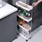 Movable Gap Storage Rack, Slim Rolling Utility Cart for Kitchen, Bathroom, Living Room