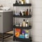 Movable Gap Storage Rack, Slim Rolling Utility Cart for Kitchen, Bathroom, Living Room
