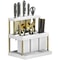 Kitchen Knife Holder MultiFunction Cutter And Cutlery Drainer Rack Space Saving Utensil Organiser R 7