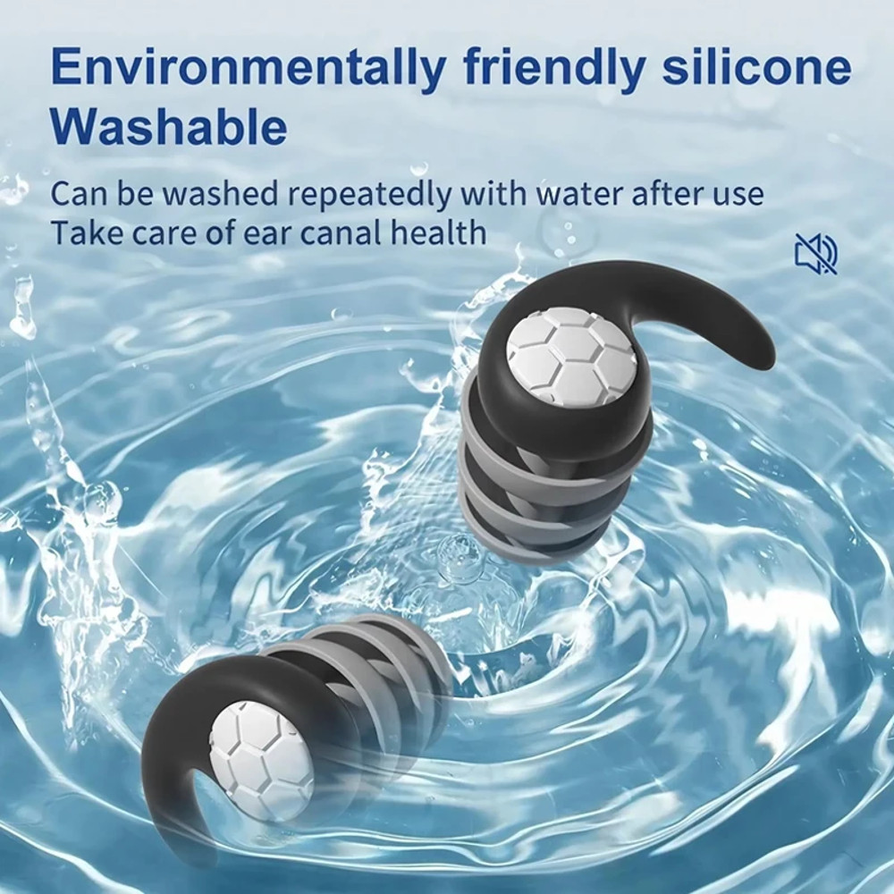 Soft Silicone Earplugs Waterproof Comfortable Fit Noise Cancelling For Sleep Swimming Silent Enviro