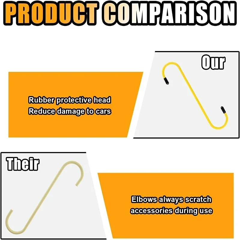 Car Brake Caliper Hooks, Auto Brake Caliper Hangers, Rubber Tips Tools for Brake Suspension Work