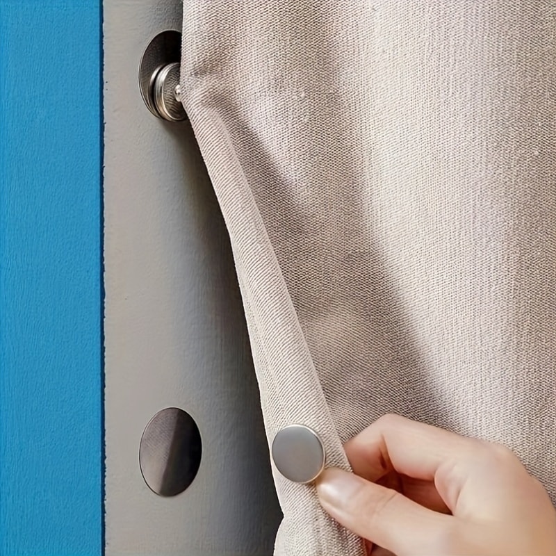 Modern Metal Magnetic Hook Easy To Install WallMounted Magnetic Buckle For Curtains 0