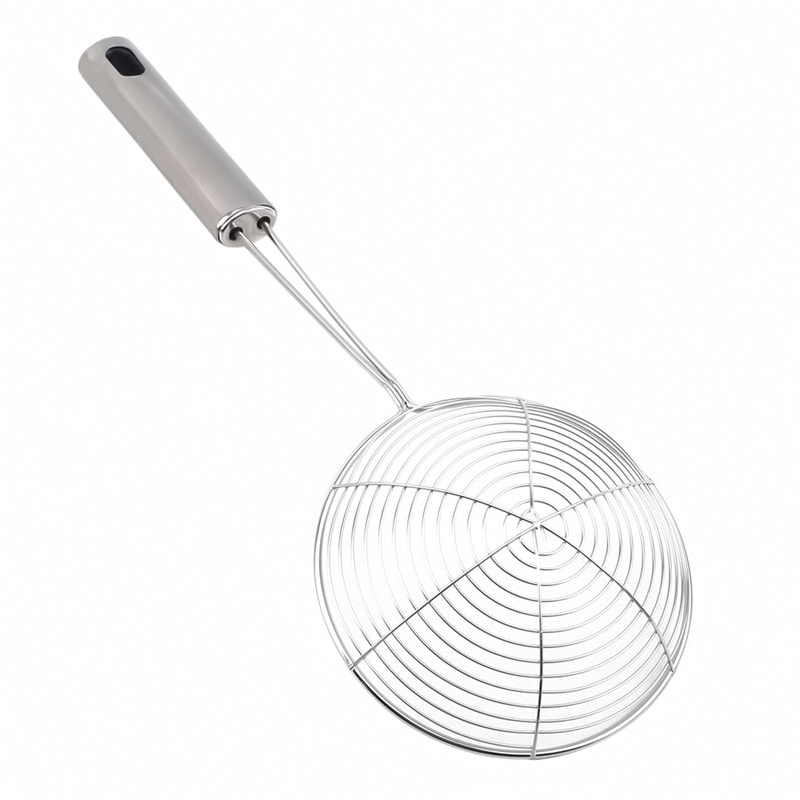 Oval Skimmer Stainless Steel Food Filter Colander Kitchen Strainer Oil Pot