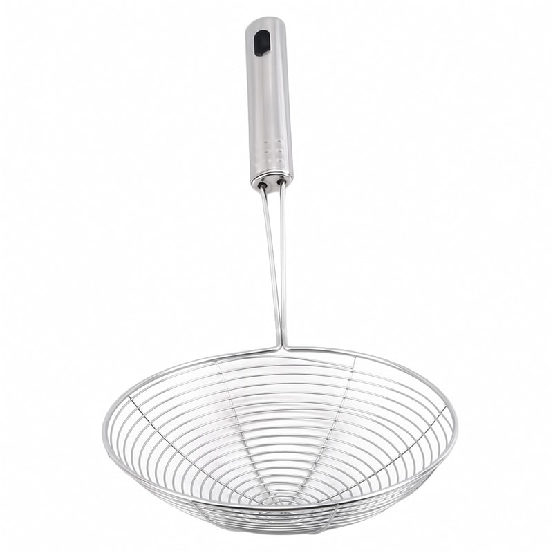 Oval Skimmer Stainless Steel Food Filter Colander Kitchen Strainer Oil Pot