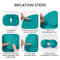 Portable Neck Pillow UShaped That Can Be Stored Inflatable And SelfFilled For Travel And Business T