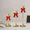 Christmas Bow Red Gold Velvet Mini Tree Bow For Home Decor Wedding Decor Navidad New Year Party DIY 4
