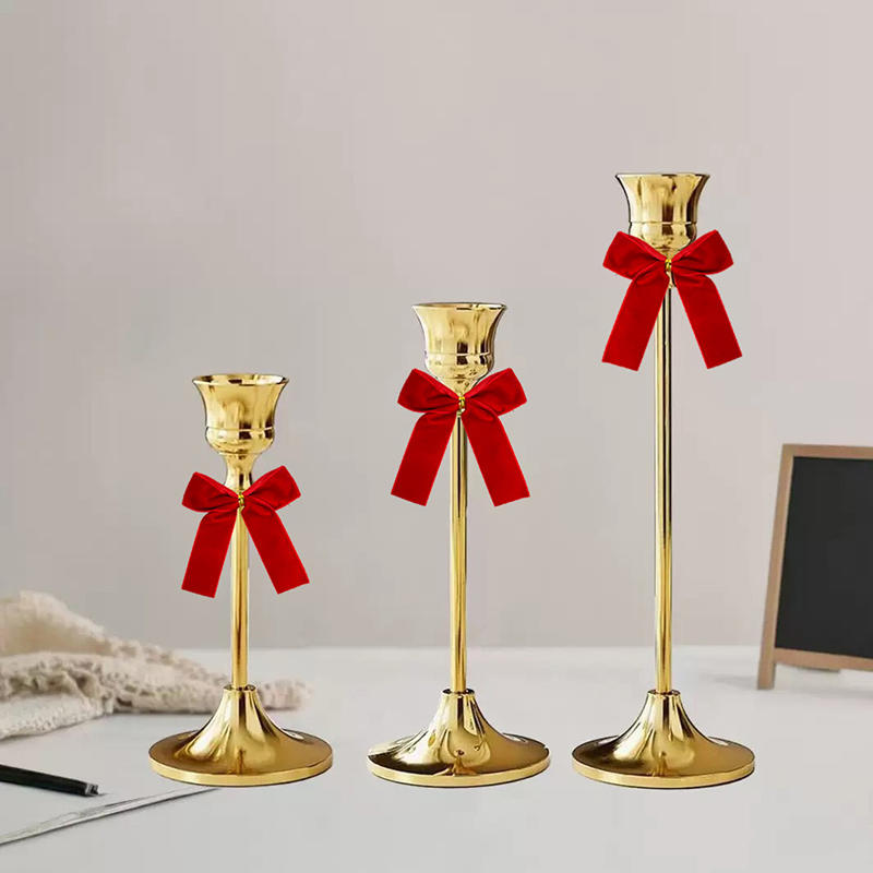 Christmas Bow Red Gold Velvet Mini Tree Bow For Home Decor Wedding Decor Navidad New Year Party DIY 4