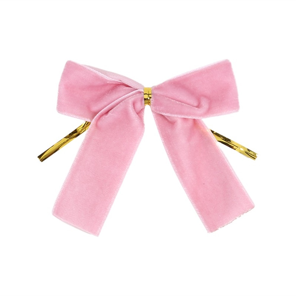 Christmas Bow Red Gold Velvet Mini Tree Bow For Home Decor Wedding Decor Navidad New Year Party DIY 8