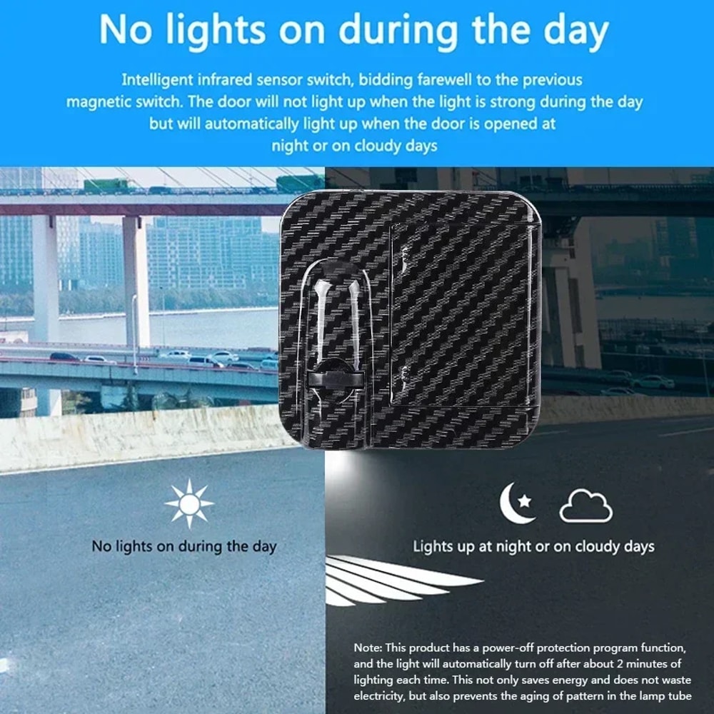 Wireless Battery Powered Car Door Projector HD Laser Auto Accessory No Wiring Required For Easy Nig 3