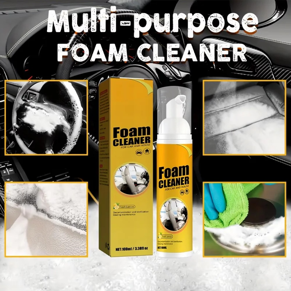 Multi Functional Foam Cleaner Set For Automotive Interior Upholstery Plastic Instrument Panel And S