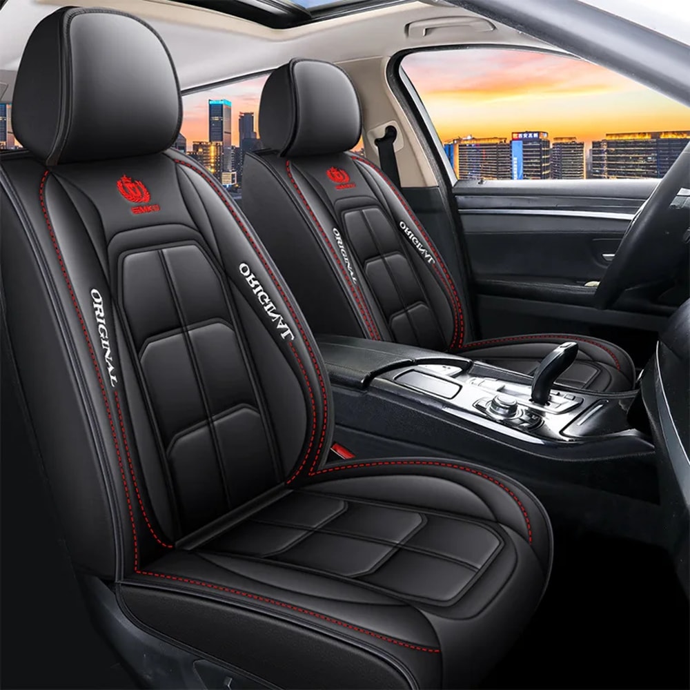 Full Leather Car Seat Cushion Driver Or Passenger Seat Cover All Season Universal Pad 6