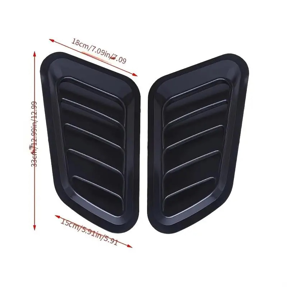 Car Universal Vent Hood Decorative Sticker Carbon Fibre Side Vent Air Outlet 2