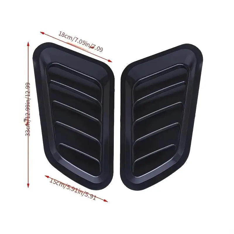 Car Universal Vent Hood Decorative Sticker Carbon Fibre Side Vent Air Outlet 2