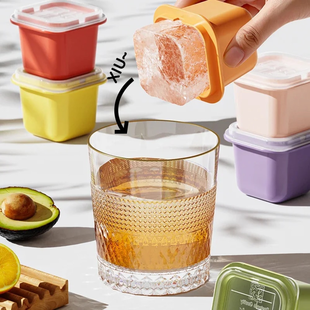 Creative Square Ice Cube Moulds Reusable Mini Ice Cube Makers For Whiskey Drink Freezing Kitchen To