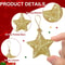 Gold Glitter Star Ornaments Christmas Tree Pendant Festive Party Decorations 2