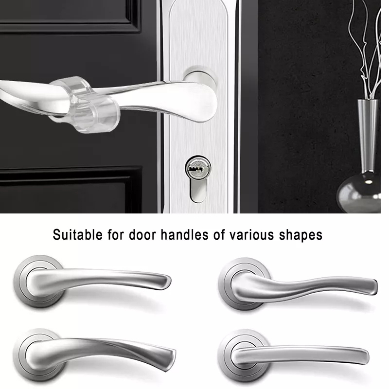 Handles Door Stopper Transparent Wall Protection Silicone Gel Furniture Protector 1