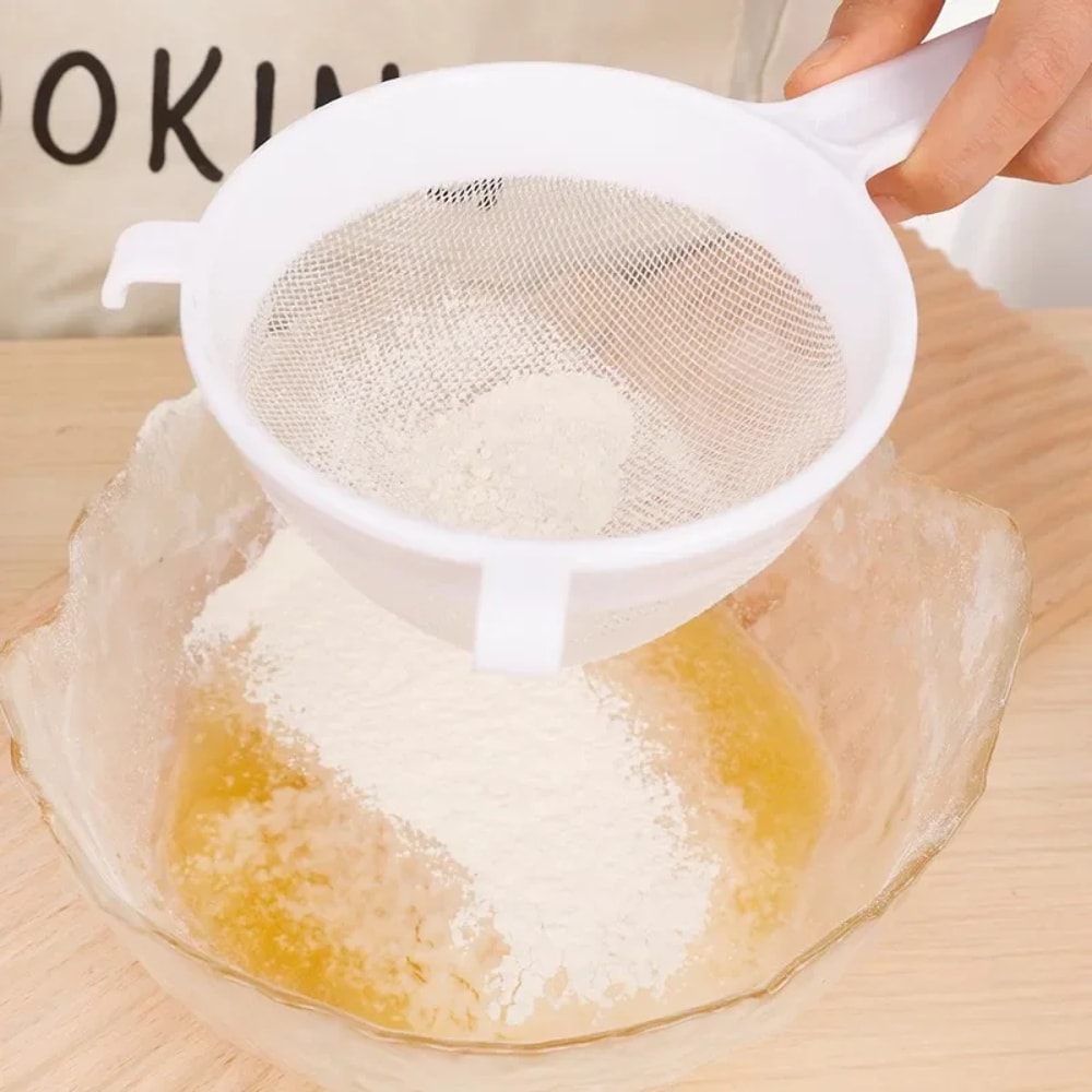 Kitchen Nut Milk Filter Plastic Fine Mesh Spoon Strainer Soy Milk Coffee Filter Flour Sieve Colande 1