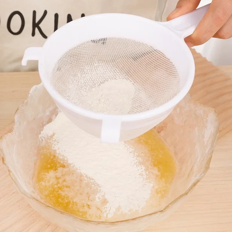 Kitchen Nut Milk Filter Plastic Fine Mesh Spoon Strainer Soy Milk Coffee Filter Flour Sieve Colande 1