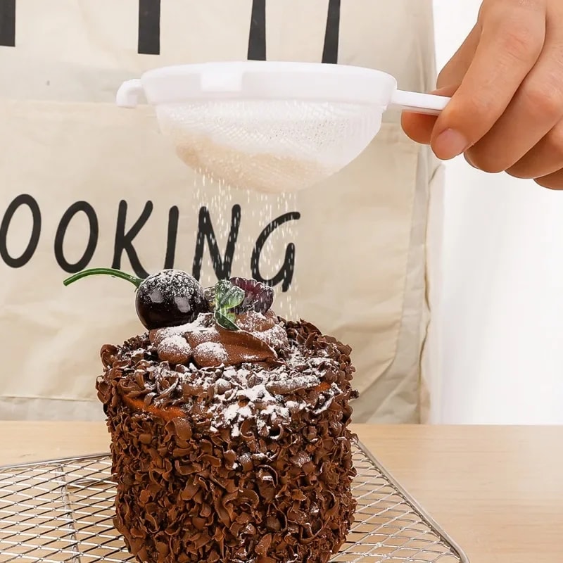 Kitchen Nut Milk Filter Plastic Fine Mesh Spoon Strainer Soy Milk Coffee Filter Flour Sieve Colande 3