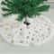 Christmas Tree Skirt White Faux Fur Sequin Carpet Mat Round Xmas Tree Skirt For Holiday Party Decor 5