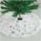 Christmas Tree Skirt White Faux Fur Sequin Carpet Mat Round Xmas Tree Skirt For Holiday Party Decor 6