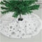 Christmas Tree Skirt White Faux Fur Sequin Carpet Mat Round Xmas Tree Skirt For Holiday Party Decor 6